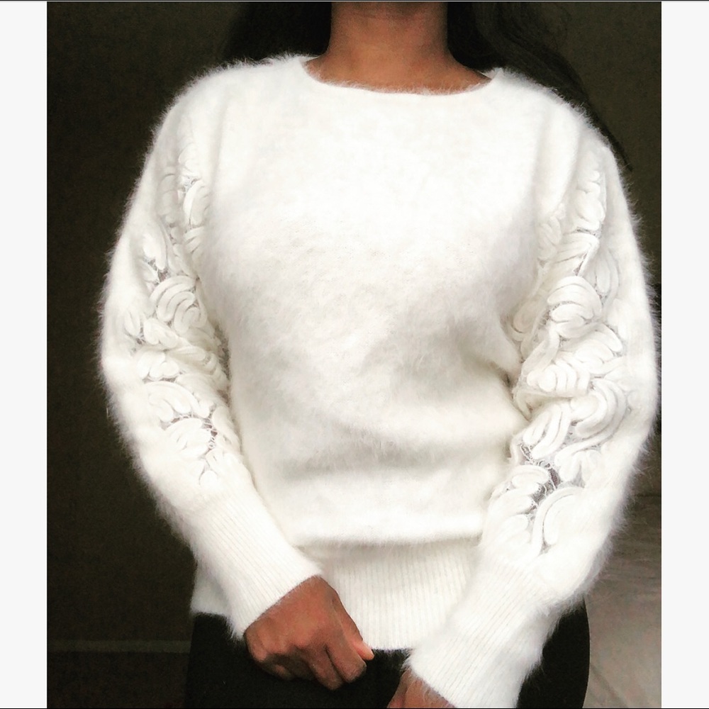 Vintage Winter White Out Sweater